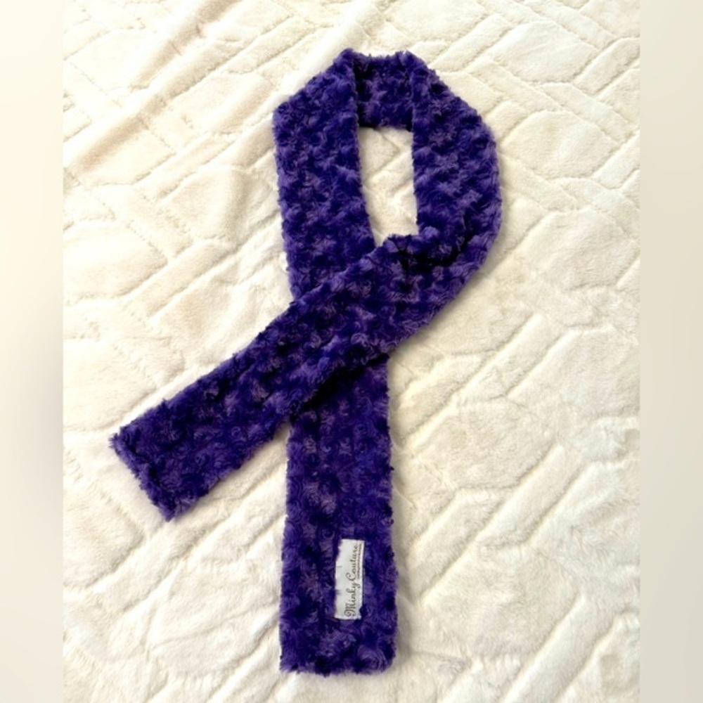 Luxurious Minky Couture Purple Textured Scarf